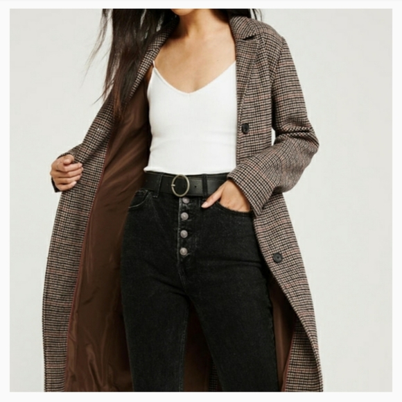 Abercrombie & Fitch Jackets & Blazers - Abercrombie Small Plaid Wool Woman's Coat